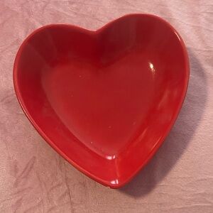 Red Heart-Shaped Bowl